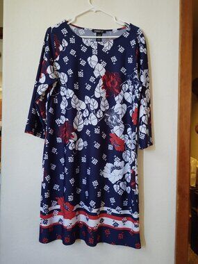 Gramercy 22 Straight Cut Knit Shift Silouette Dress Womens Large